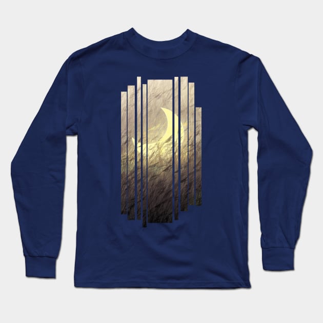 Moon laying in a field Long Sleeve T-Shirt by SaturnPrints